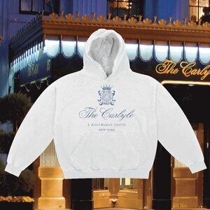 Carlyle Hotel A Rosewood Hotel Vintage Reprint HOODIE WHITE